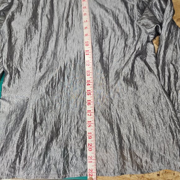 3/$25 Tuxedo Blouse - silver - Picture 8 of 8